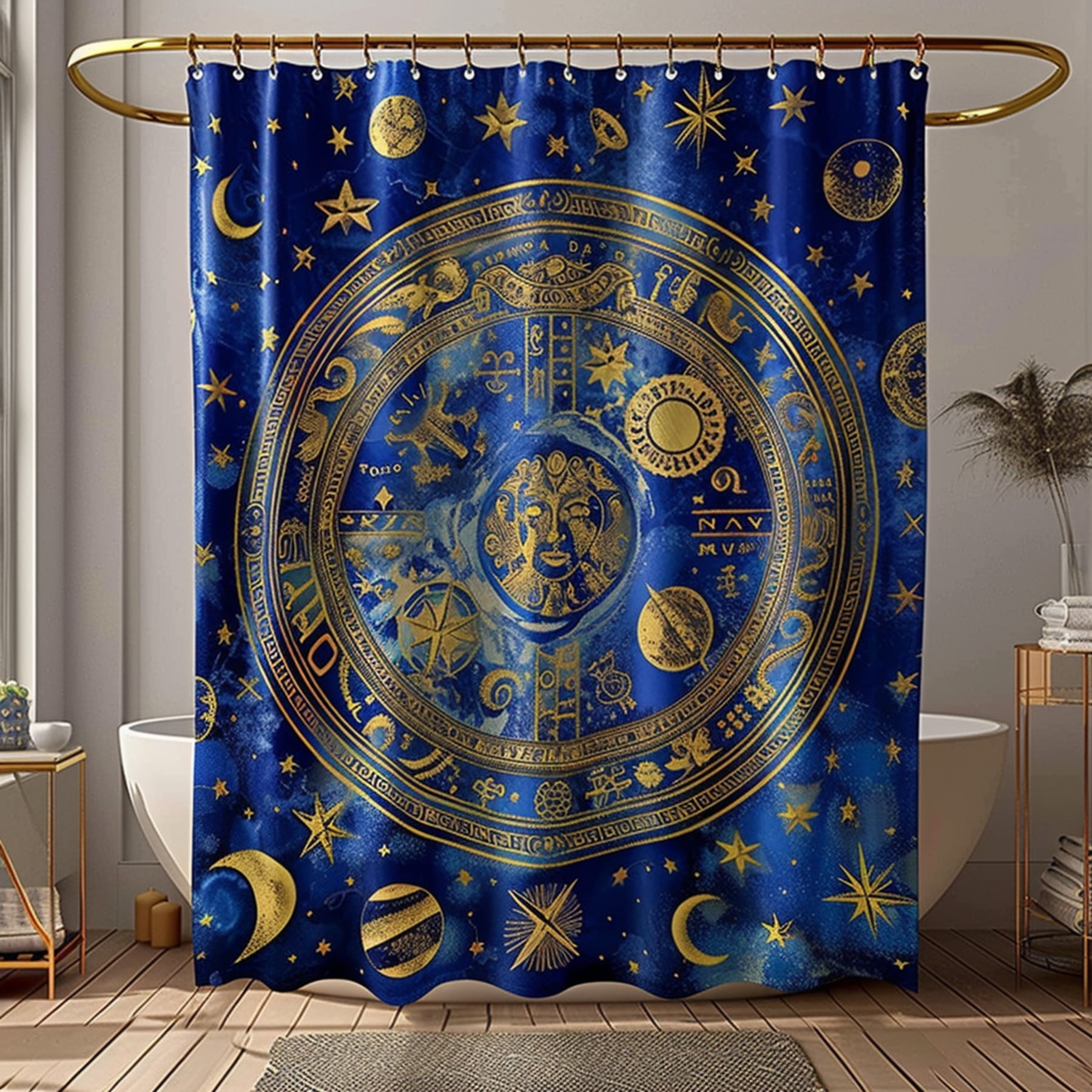 Transform your bathroom with our Zodiac Shower Curtain a celestial