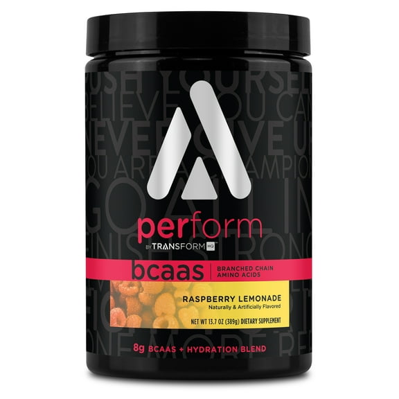 TransformHQ BCAA 2:1:1 Powder - (Raspberry Lemonade) 28 Servings - Non-GMO Amino Acids