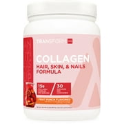 TransformHQ Beauty Collagen 30 Servings Fruit Punch - Hair, Skin, Nails Formula
