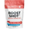 thumbnail image 1 of TransformHQ Boost Shot Powder Drink Stick Packets, Rocket Pop, 7 Pack, Energy Supplements for Women & Men, with Caffeine, Vitamin B12, B9, B6 & B3, 1 of 6
