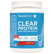 TransformHQ Clear Whey Protein Isolate WPI Rocket Pop Flavored 21 Servings - 20 Grams Protein Per Serving