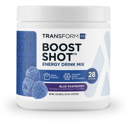 TransformHQ Everyday Boost Shot 28 Servings (Blue Raspberry) Powder Drink