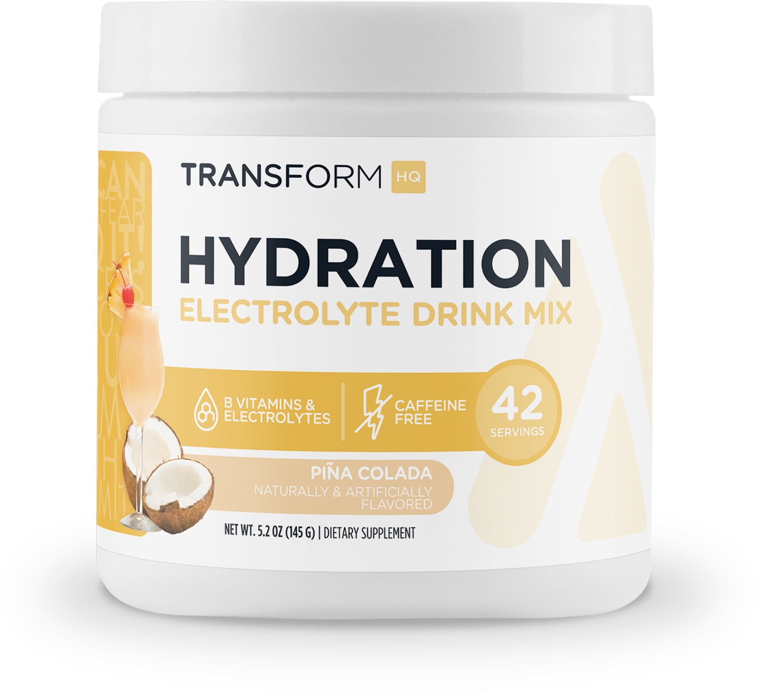TransformHQ Hydration (42 Servings) Pina Colada - Electrolytes, Mental Clarity, Vitamins