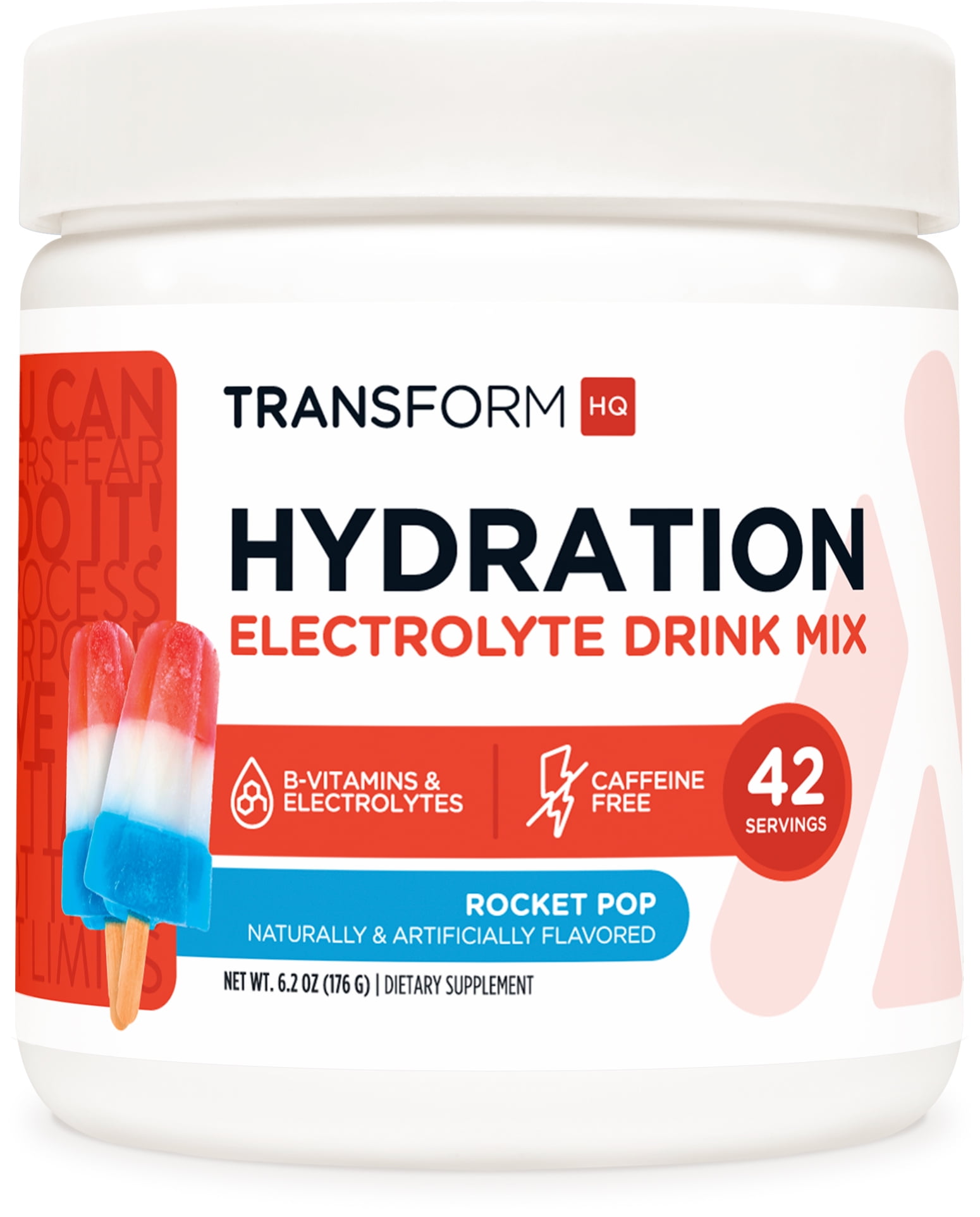 TransformHQ Hydration 42 Servings (Rocket Pop) - Electrolytes, Mental Clarity, Vitamins