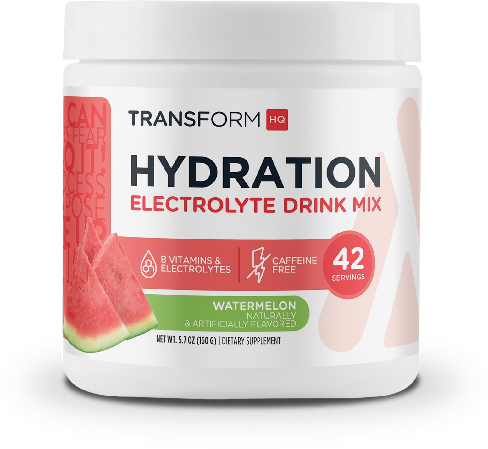 TransformHQ Hydration Electrolyte Drink Mix (Watermelon Flavored) - 42 Servings Per Container