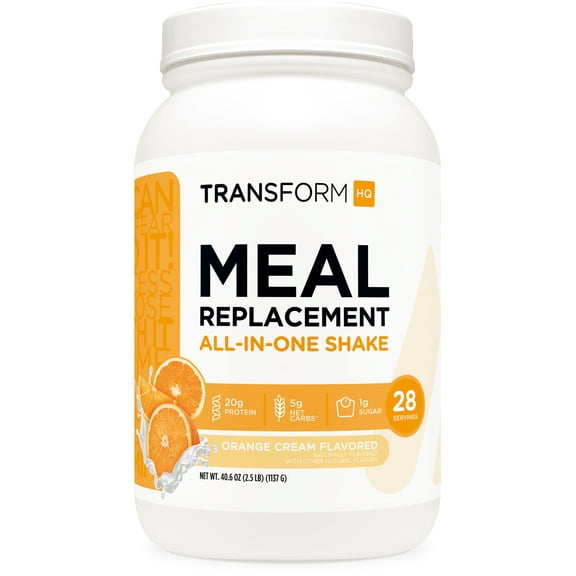 TransformHQ Meal Replacement Shake Powder 28 Servings (Orange Cream)