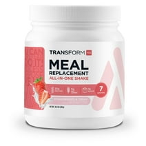 TransformHQ Meal Replacement Shake Powder 7 Servings (Strawberry & Cream) - Gluten Free, Non-GMO