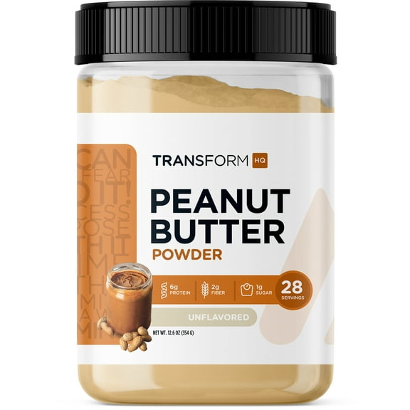TransformHQ Peanut Butter Powder 28 Servings (12.6oz) - Powdered Peanut Spread Mix, Non-GMO, 6g Protein