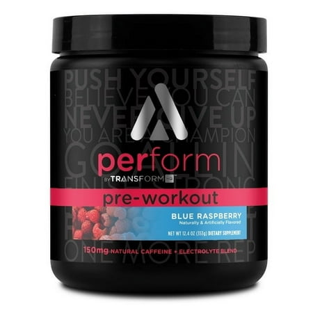 TransformHQ Pre-Workout Powder (Blue Raspberry) 28 Servings - Gluten Free Supplement