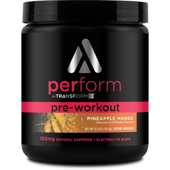 TransformHQ Pre-Workout Powder (Pineapple Mango) 28 Servings - Non-GMO Supplement