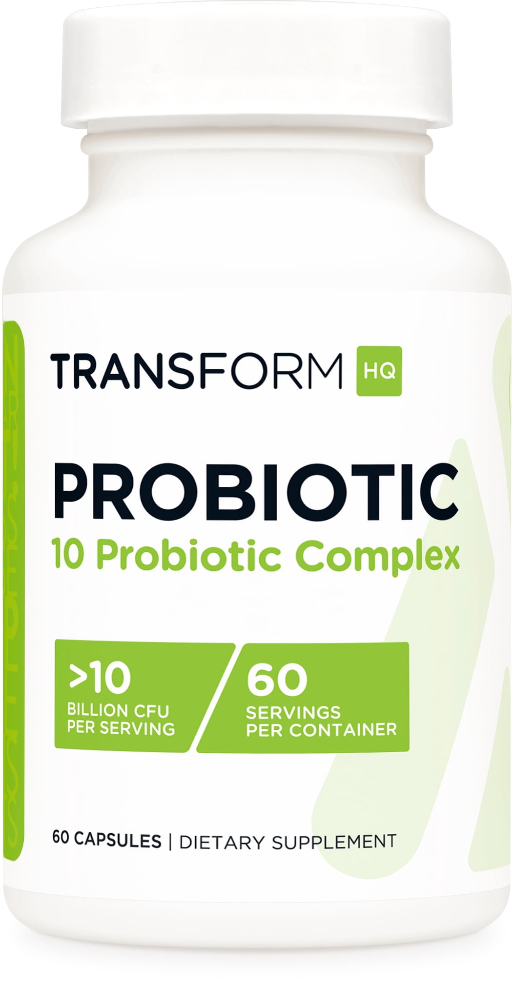 TransformHQ Probiotic (>10 Billion CFU) with Prebiotic + Digestive Enzymes Supplement, 28 Capsules