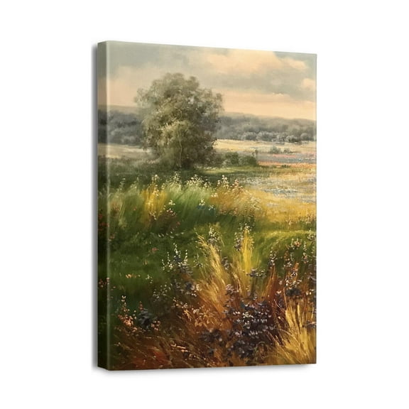 TransformHomeFarmhouse Wall Decor 12x16 inch Vintage Posters, Eclectic French Country Flower Prints, Neutral Boho Wall Art, and Clouds Cottagecore Pictures for Bedroom & Living Room