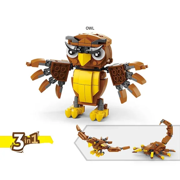 Transformable 4-in-1 Mecha Building Blocks Kit DIY STEM Educational Toys for Kids, Creative 3D Puzzle Gift for Boys Kids