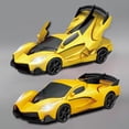 thumbnail image 1 of Transformable Car Toy Auto Rotating Stunt Vehicle Light Sound Effects Racing Model Boys Gift(Yellow), 1 of 6