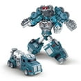 thumbnail image 1 of Transformable Car Toy Truck to Robot Mecha Vehicle Pull Back Inertia Powered Engineering Model Action Figure for Boys Kids(Blue), 1 of 6