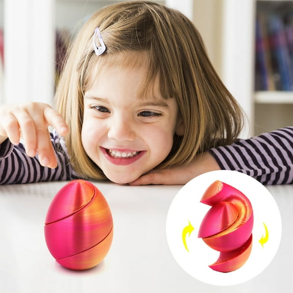 Transformable Easter Egg Toy, Rotatable and Dismantlable Puzzle Egg for s Interactive Play and Learning(A)