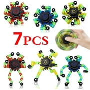 Transformable Fidget Spinner Glow in The Dark Fidget Toy,7pcs Sensory Toy