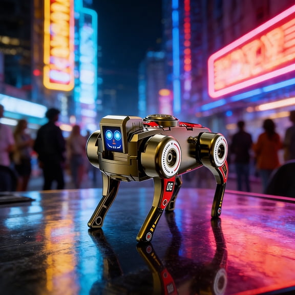 Transformable Mechanical Dog Fidget Gyroscope Toy, 2 in 1 Deformation Finger Spinner Stress Relief Sensory Gadget