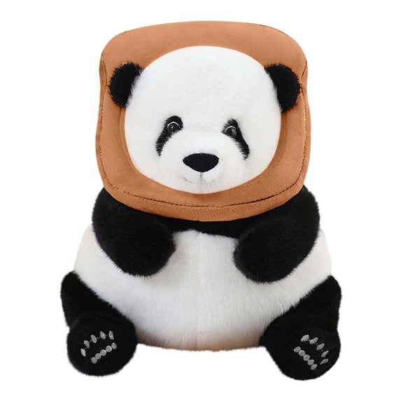 Transformable Panda Plush Pillow, Convertible Milk Tea Bread Flower Dinosaur Stuffed Animal Toy, Soft Cute Panda Doll for Adults, Fluffy Reversible Pillow Buddy, Versatile Decorative Pillow