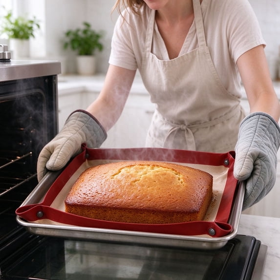 Transformable Snap-up Silicone Baking Mat,Reusable Heat Resistant Fiber ...