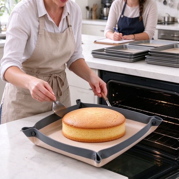 Transformable Snap-up Silicone Baking Mat,Reusable Heat Resistant Fiber ...