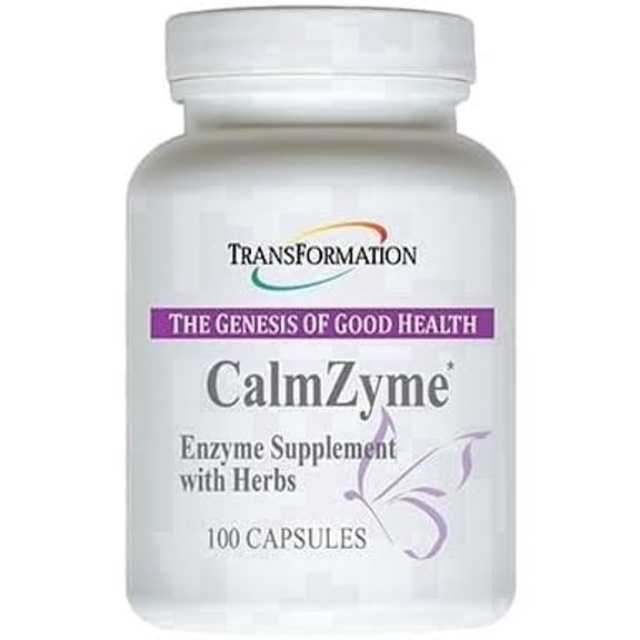 Transformation The Genesis of Good Health Enzymes CalmZyme Supplement with Enzymes & Herbal Blend, Maximize Digestion of Nutrients, Production of Energy & Aid in Immune Support, 100 Capsules