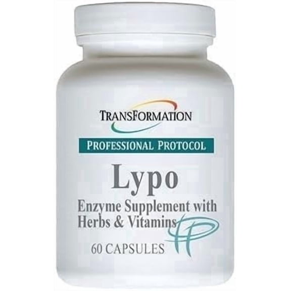 Transformation Enzymes Lypo Enzyme Supplement with Herbs and Vitamins for Digestive Health, 60 Caps
