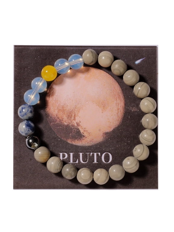 Transformation Healing Crystal Bracelet, Pluto Planet Natural Stone Beaded Bracelet, Spiritual Chakra Jewelry Gift