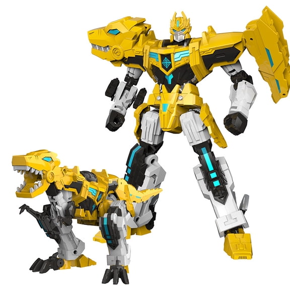 Transformation Toy Robot Model Figurines, Dinosaur Mecha Toys Manual Transformed into Toy （Tynosaurus Rex）