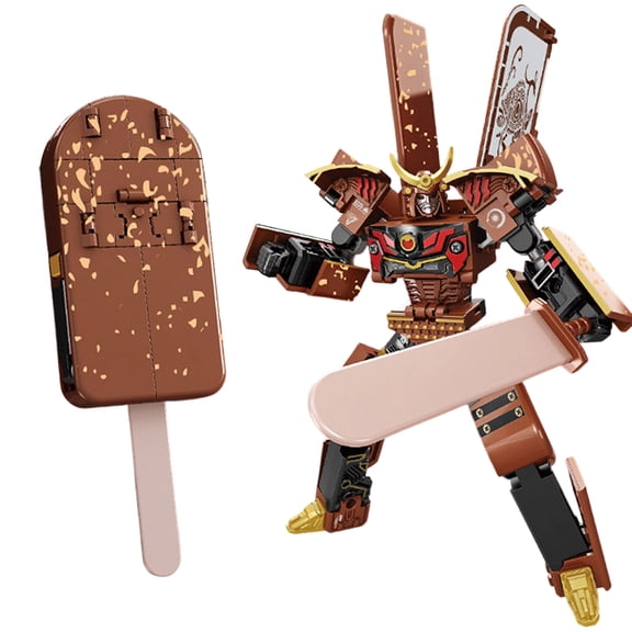 Transformation Toys Chocolate Ice Pop Samurai Robot 1 Count Collectible Action Figure for Birthday Gifting