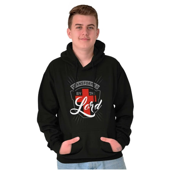 Transformed By Lord Religious Jesus Unisex Plus Fleece Graphic Hoodie Brisco Brands 4X