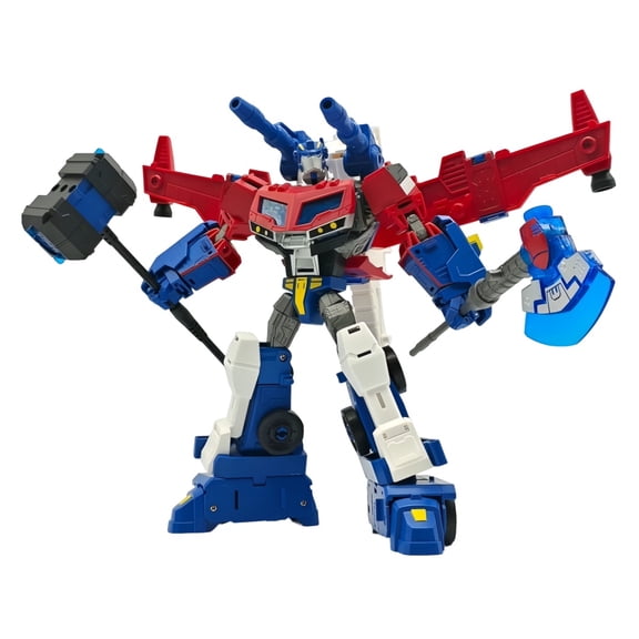 Transformer Animated Optimus Prime 9 Inch Action Figure, Robot to Fire Truck, Collectible