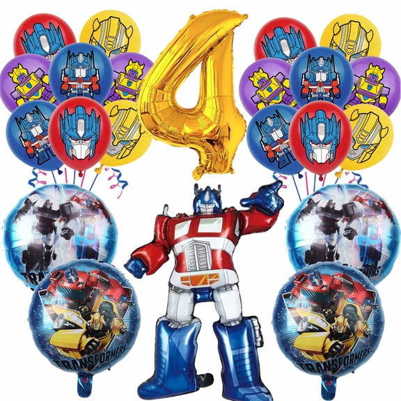 Transformer Balloons Party Supplies 4th Big Number Decorations Decor Kit Birthday