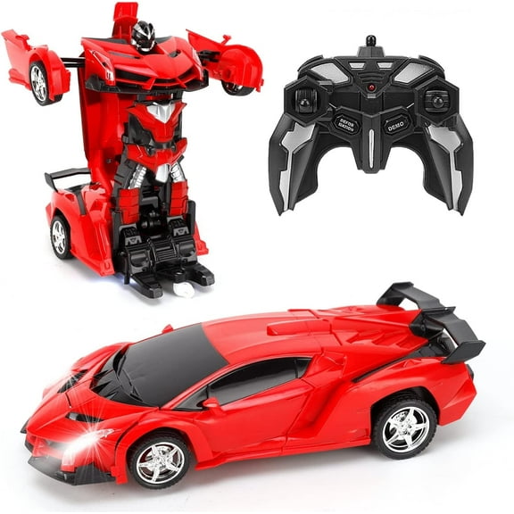 INvench Transformer Car Toys for 4 5 6 7 8 Year Old Boys, Remote Control Car Toys for Kids Christmas Gifts