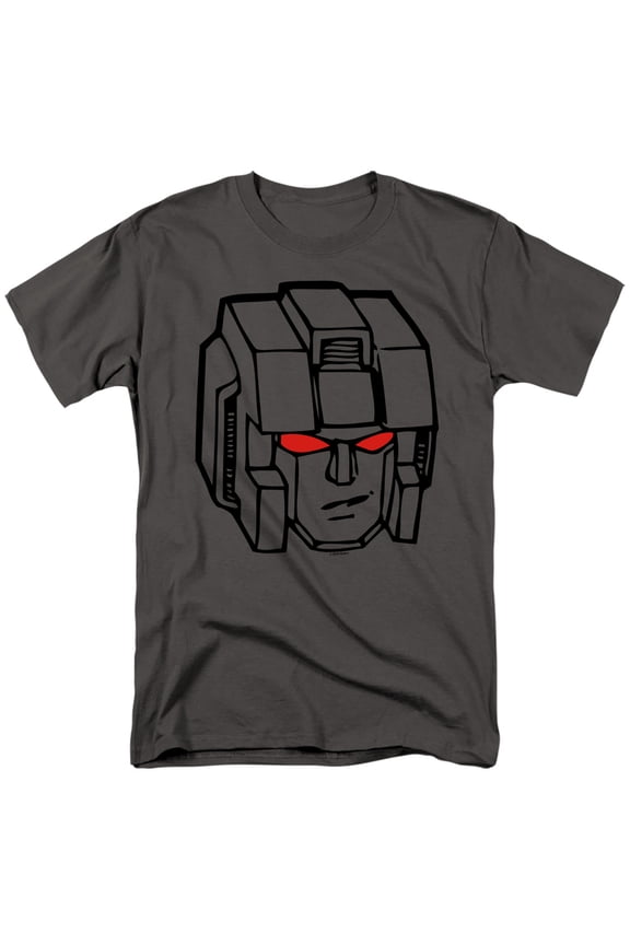 Transformer S/Starscream Head S/S Adult 18/1 T-Shirt Charcoal