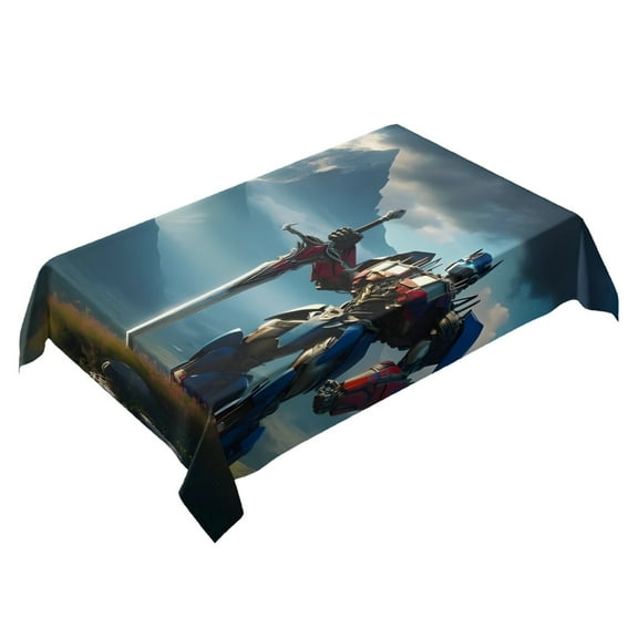 Transformer Themed Square Tablecloth 54 * 72 Inches Durable Stylish