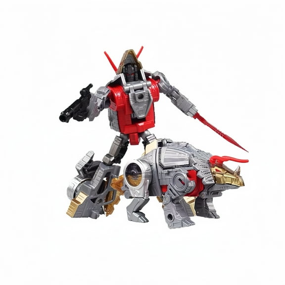 Transformer Toys Deformation Dinoking Volcanicus Grimlock Slag Sludge Snarl Swoop Slash Dinobots Combiner 5 in 1 KO Action Figure Model(Color : Slag)
