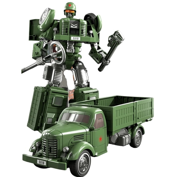 Transformer Toys Red Flag CA770 Liberation CA10 Robot Car Simulation Model Action Figure Can Deformed