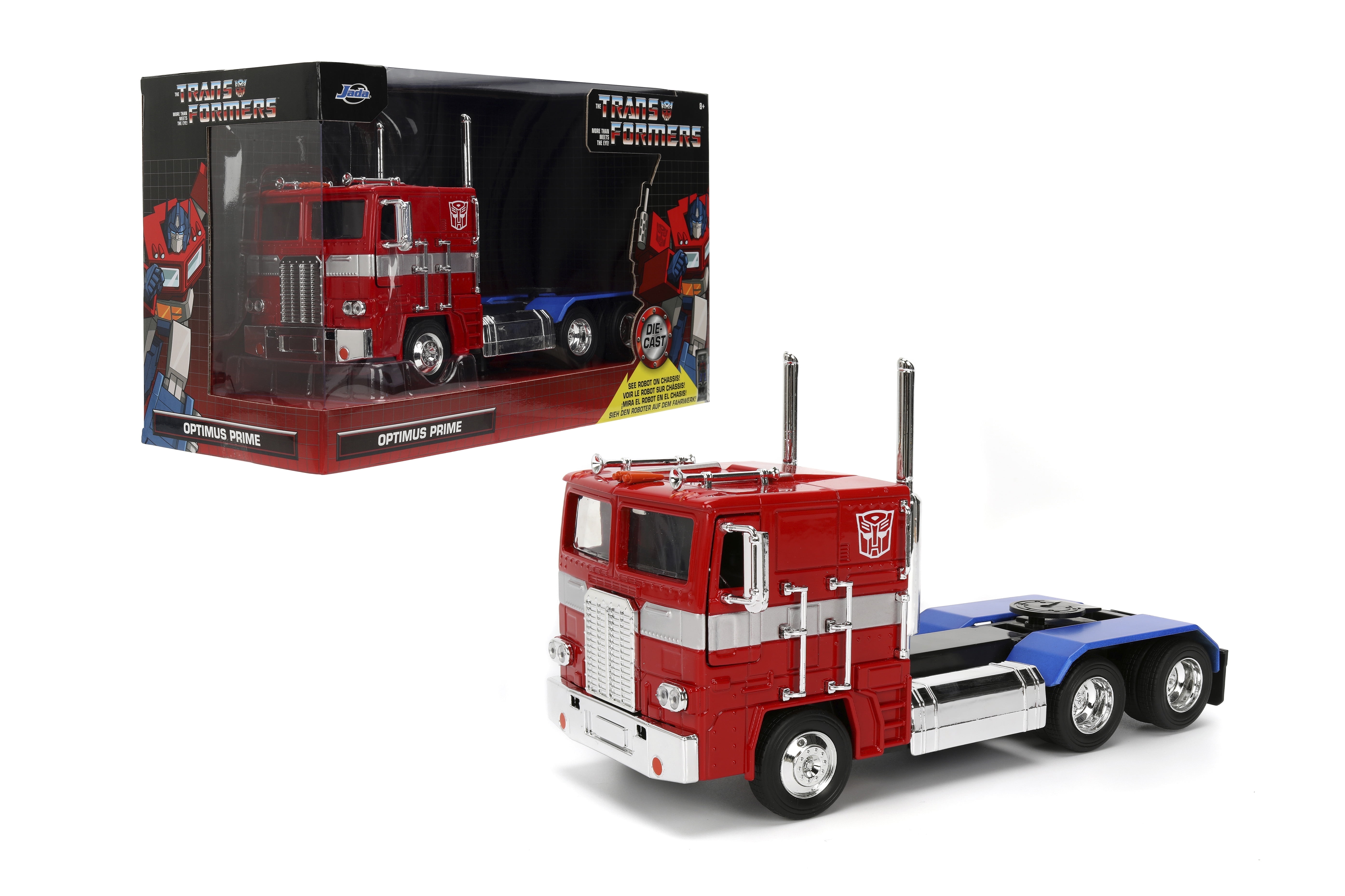 ミニカー 1:24 TRANSFORMERS 1 OPTIMUS PRIME Transformers 1 Optimus Prime 1:24 Scale Diecast Model by