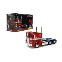 Jada Toys Transformers G1 Optimus Prime Truck with Robot on Chassis Die-cast Car