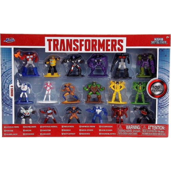 Transformers Nano MetalFigs Series 2 Die-Cast Collectible Figures 18-Pack