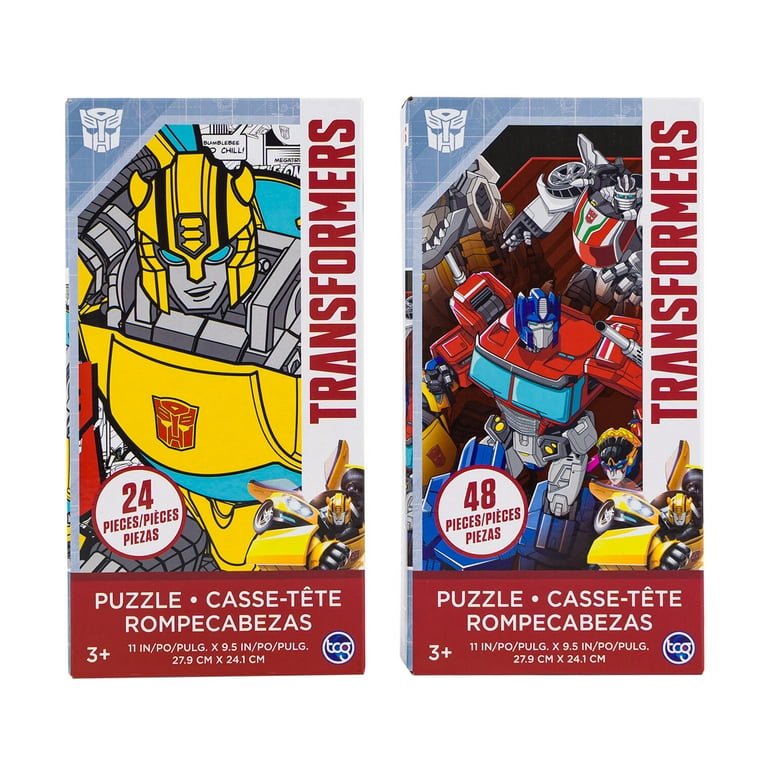 Transformers Set Di Puzzle - Confezione Da 3 Puzzle Con Due Puzzle Da 24 Pezzi Un Puzzle Da 48 Pezzi Adesivi E Altro Per Bambini Transformers Toys For Boys