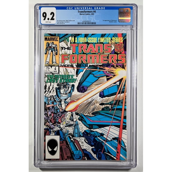 Transformers #4 - CGC 9.2 Comic Book