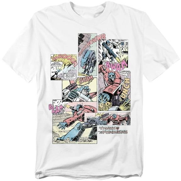 Transformers 40Th Anniversary T-Shirt Sfx Comic Collage Unisex Graphic Tee for Men & Women
