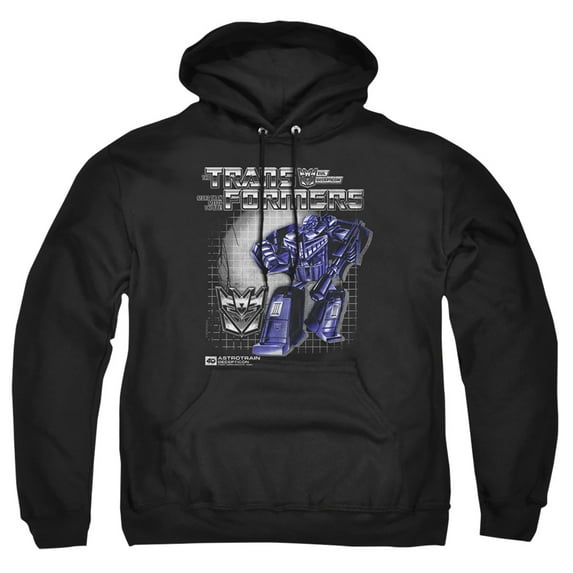 Transformers 40th Anniversary Astrotrain Box Adult Pull-Over Hoodie, Black, 2X-Large