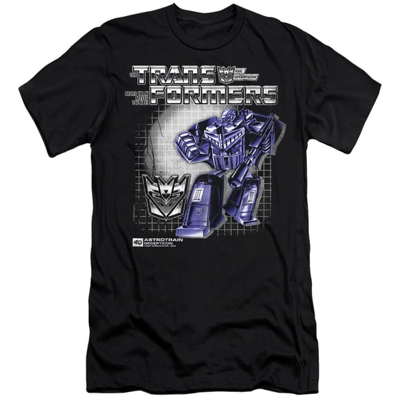 Transformers 40th Anniversary Astrotrain Box Unisex Adult Canvas Brand T Shirt, Black, X-Large