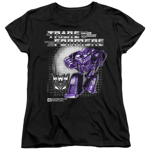 Transformers 40th Anniversary Astrotrain Box Women's T Shirt, Black, X-Large
