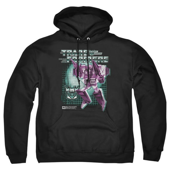 Transformers 40th Anniversary Blitzwing Box Adult Pull-Over Hoodie, Black, 2X-Large