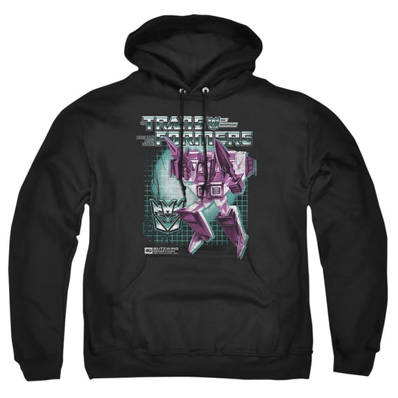 Transformers 40th Anniversary Blitzwing Box Adult Pull-Over Hoodie, Black, Medium