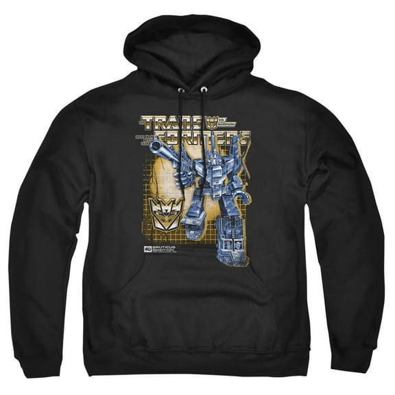 Transformers 40th Anniversary Bruticus Box Adult Pull-Over Hoodie, Black, 4X-Large